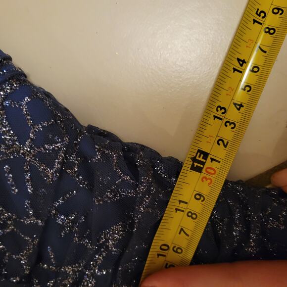 BCX Asymmetric One Shoulder Spakle Ruched Mini Party Cocktail Dress Womens Sz 8 - Picture 8 of 9